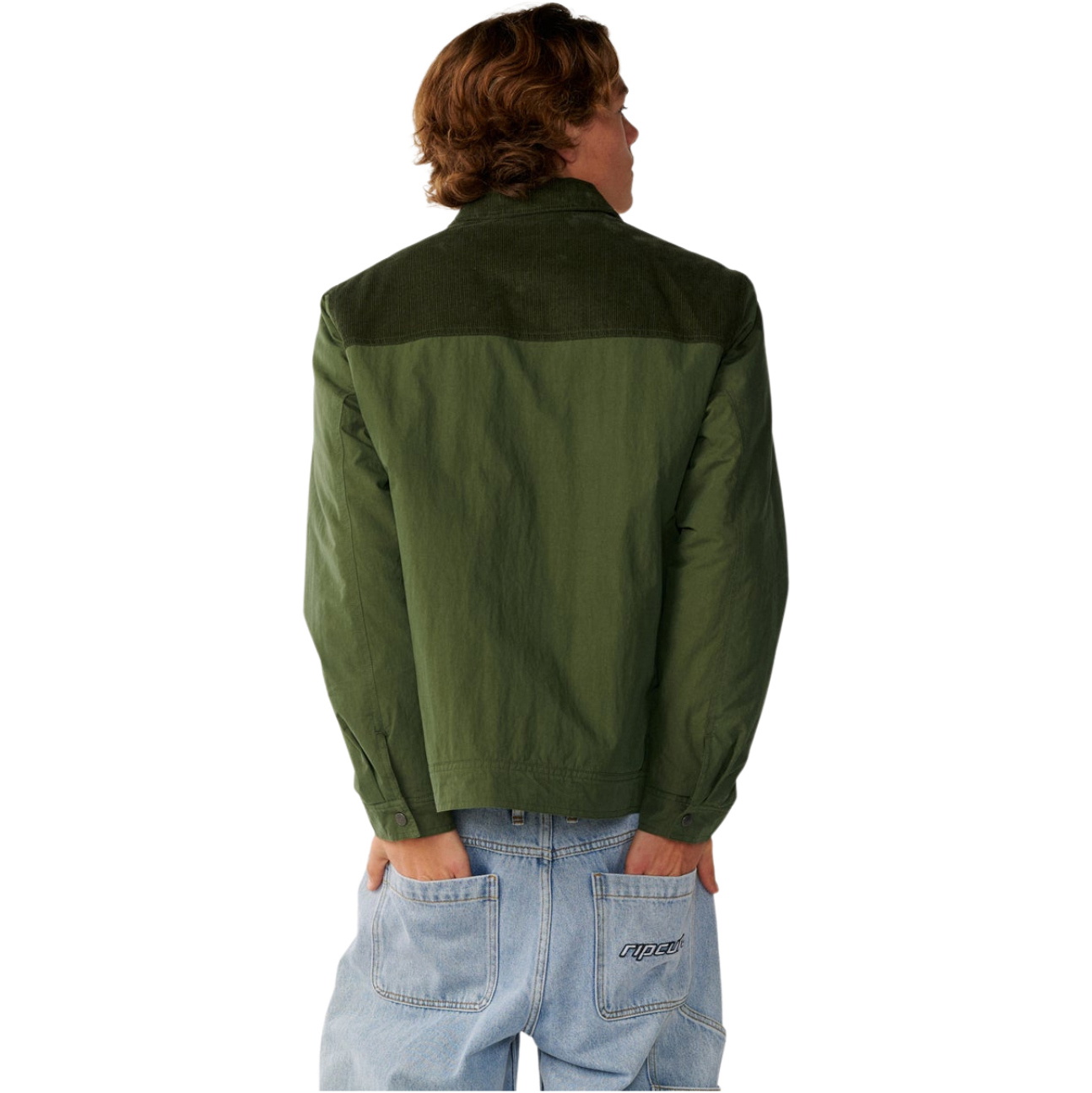 Rip Curl Mens Classic Surf Cord Puffer Jacket 02AMJA - Dark Olive